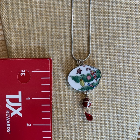 Broken china sterling pendant. One of a kind holiday treat. NWT - Picture 8 of 11